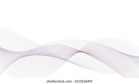 Red-purple dashed curve, vector illustration on white background.