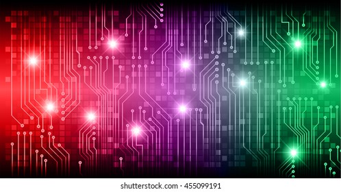 redpurple green abstract cyber future technology concept background, vector illustration, circuit, binary code