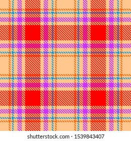 Red,Purple,Beige,Blue and Orange Tartan Plaid Scottish Seamless Pattern. Texture from tartan, plaid, tablecloths, shirts, clothes, dresses, bedding, blankets and other textile.