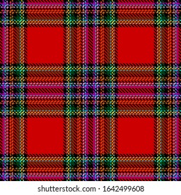 Red,Purple,Green,Yellow and Orange Tartan Plaid Scottish Seamless Pattern. Texture from tartan, plaid, tablecloths, shirts, clothes, dresses, bedding, blankets and other textile.