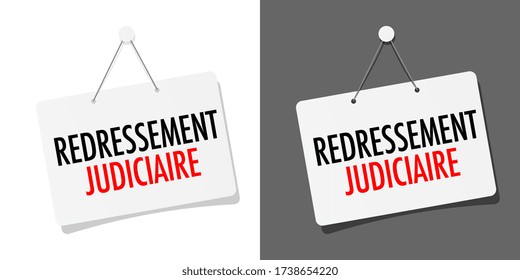 Redressement judiciaire, legal redress in French language