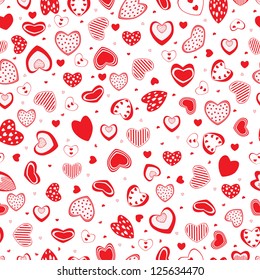 Reds heart on white background