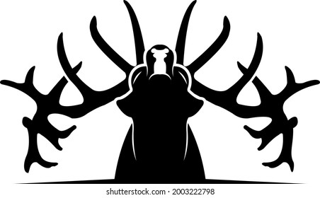 redstag  deer antler for hunting and outdoor company logos