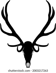 redstag deer skull for hunting and outdoor logo company