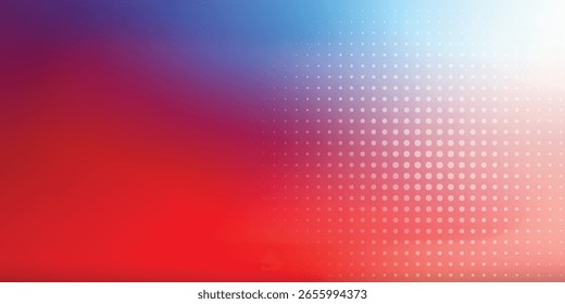 Red-to-Blue Gradient Halftone Dot Background