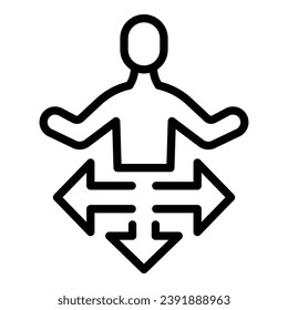 Reduzieren Sie den Umriss-Vektorgrafik von Angstsymbol. Stress-Fähigkeiten. Liebesfestigkeit