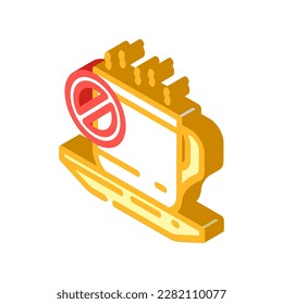 reduce caffeine intake headache treatment isometric icon vector. reduce caffeine intake headache treatment sign. isolated symbol illustration