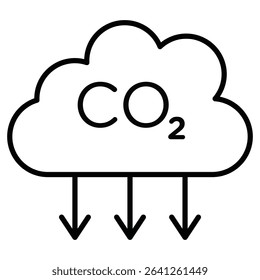 Reduce carbon dioxide co2 icon simple flat icon vector symbol