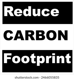 Reduce carbon footprint vector image for education and awareness programs