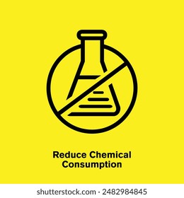 Reduce Chemical Consumption Icon vector illustration