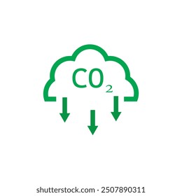 CO2-Emissionen reduzieren Symbol einzeln, Umweltschutzkonzept