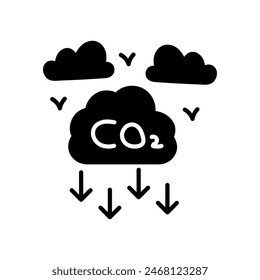 Reduce CO2 isolated icon. vector illustration