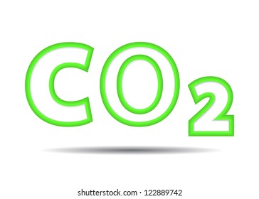 reduce CO2. Vector