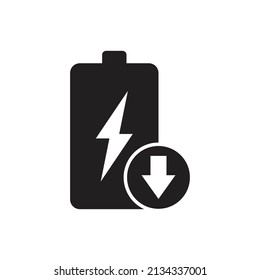 Reduce consumption energy icon design isolated on white background