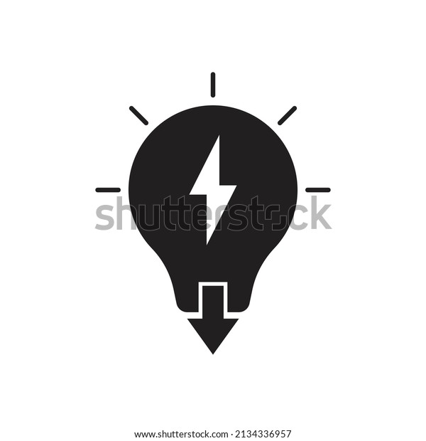 Reduce consumption energy icon design isolated\
on white background
