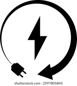 Reduce consumption energy icon. Save electricity symbol. Reduce energy consumption sign. flat style.