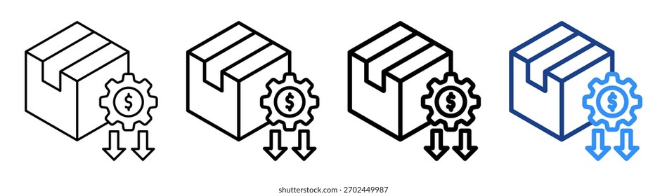 KostensenkungssymbolUnterschiedliches Gliederungskollektions-Set