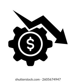Reduce Cost Icon Element for Design