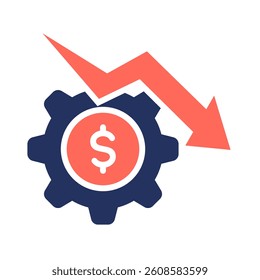 Reduce Cost Icon Element for Design