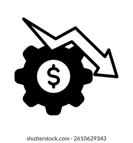 Reduce Cost Icon Element for Design