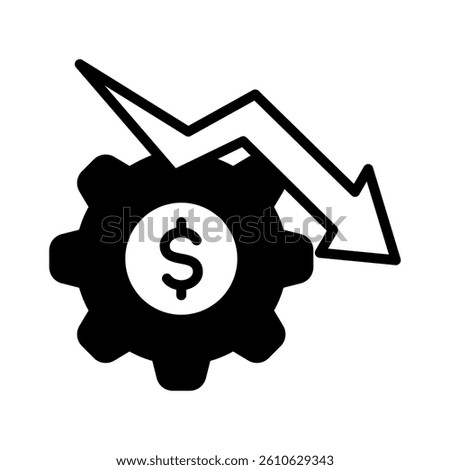 Reduce Cost Icon Element for Design