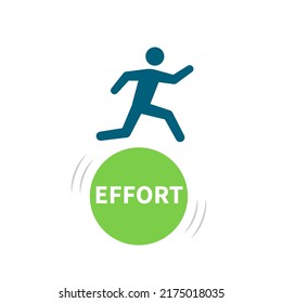 Reduce Effort Icon. Clipart Image Isolated On White Background