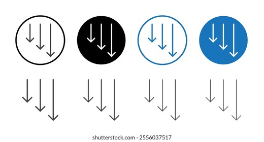 reduce icon Thin outline art symbol