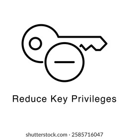 Reduce Key Privileges Icon – Limited Access and Role-Based Security