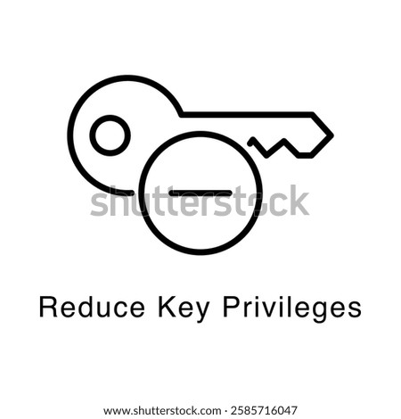 Reduce Key Privileges Icon – Limited Access and Role-Based Security
