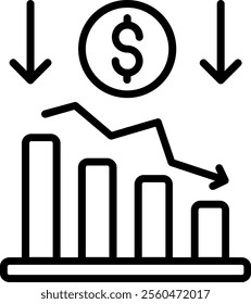 Reduce Line Vector Icon Design