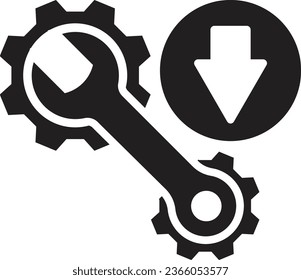 reduce maintenance icon reduce machine cost vector