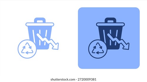 Reducir MixedIlustración de icono de fondo de color y contraste de dos tonos