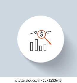 Reduce operating costs icon vector design