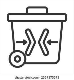 Reduce Outline Icon Vector Illustration