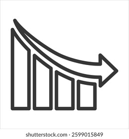 Reduce Outline Icon Vector Illustration