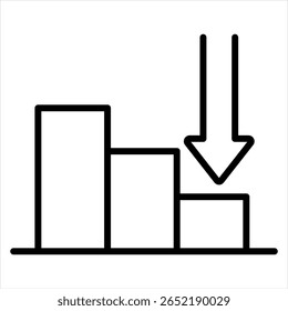 reduzir Ilustração do Vetor de Ícone de Contorno
