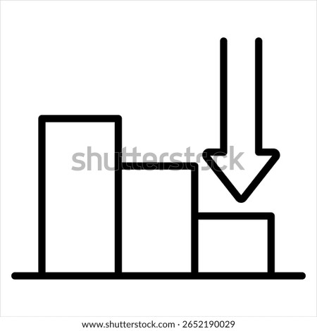 reduce Outline Icon Vector Illustration