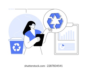 Reduce Reuse Recycle abstract concept vector illustration. Waste management, upcycling program, reduce consumption, reuse old goods, recycle materials, refuse buying new stuff abstract metaphor.