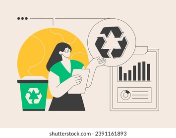 Reduce Reuse Recycle abstract concept vector illustration. Waste management, upcycling program, reduce consumption, reuse old goods, recycle materials, refuse buying new stuff abstract metaphor.