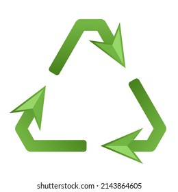 Reduce reuse recycle arrow icon vector graphic design element. Green eco friendly symbol. Environment protection ecology sign. Green reduce reuse recycle icon label, eco mevement concept.