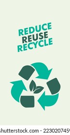 reduce, reuse, recycle design banner background, go green banner, earth day. recycling day.