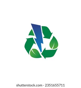 reduce, reuse, recycle and flash icon, can be use on all media, because made with high resolution