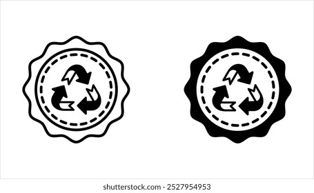 Reduzca, reutilice, recicle el conjunto de iconos. Cero desperdicios. Concepto de ecología, sostenibilidad, Vector de ecología sobre fondo blanco