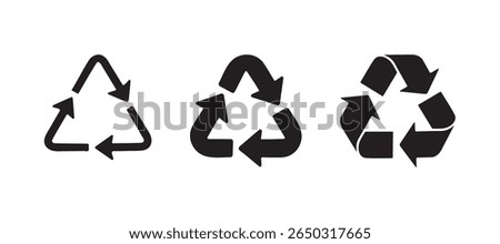 reduce reuse recycle icon set