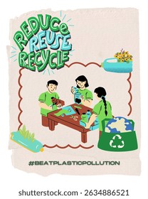 Reduce Reuse Recycle Plastics - World Environment Day - #BeatPlasticPollution