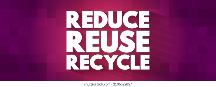 Reducir la reutilización de comillas de texto de reciclaje, fondo de concepto