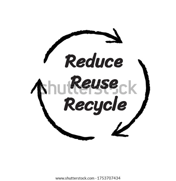 Reduce Reuse Recycle Sustainability Concept: เวกเตอร์สต็อก (ปลอดค่า ...