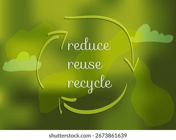 reduzir a reutilização do vetor de fundo da reciclagem, proteger o ambiente, reduzir o desperdício e garantir um estilo de vida sustentável