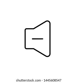 reduce sound icon. Element of simple music icon for mobile concept and web apps. Isolated reduce sound icon can be used for web and mobile
