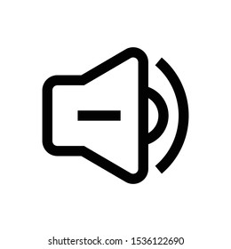reduce sound interface line vector single icon